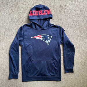 Patriots Sweatshirt Boys XL Pullover Hoodie NFL Team Apparel New England Pocket